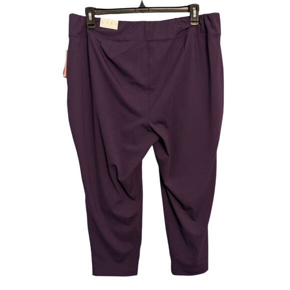Livi by Lane Bryant Womens Ankle Trousers Purple Size 18/20 Quick-Dry Wicking St - Picture 2 of 10